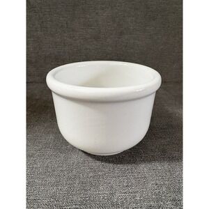 Vintage McCoy‎ White Pottery Footed Soup Bowl USA Made French Onion Crock